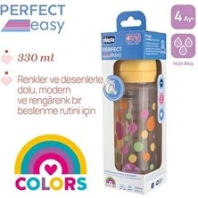 Chicco Perfect Easy Biberon Pp 330 ml Hızlı Akış-Kız (3 Adet)