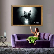 Lioncraft Atatürk Baskılı Tablo, Çerçeveli Cam Tablo 80X110 cm