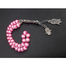 Mryart Neon Pembe ve Beyaz Renk 33 Lük Dikkat Çekici Tespih