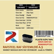 Plastik Elips Açılı Tapa Rafsteel RS869391PT232 /50 Adet