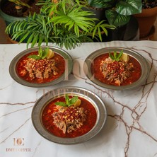 Dmt Copper Home 18 cm Krom Çelik Beyran ve Yemek Tabağı – 430 Kalite Paslanmaz Servis Tabağı