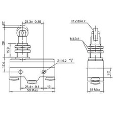GWEST Dikey Metal Makaralı Swıtch 15A 1no+1nc (AZ-15GQ22-B)