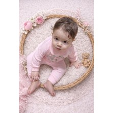 Leona Baby Kuş ve Çiçek Desenli Kız Bebek Takım