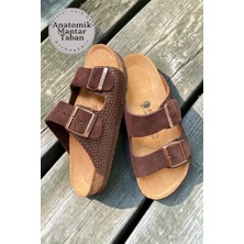 Land Of Cork Anatomik Unisex Terlik | Doğal Mantar Tabanlı Hakiki Deri Ark Destekli