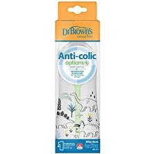 Dr. Brown's Db 91010 270 ml Pp Geniş Ağız Anti-Kolik Options+, Dinozor Desenli, Tekli Pak (3 Adet)