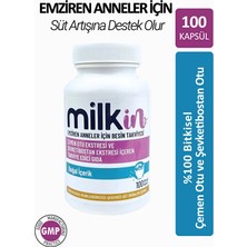 Milkin Anne Sütü Arttırıcı Gıda Takviyesi 100 Bitkisel Kapsül (5 Adet)