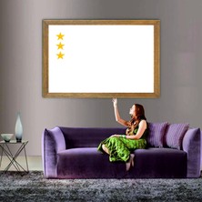 Lioncraft Ak Hun Imparatorluğu Devleti Bayrağı  Tablo, Çerçeveli Cam Tablo 80X110 cm