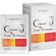 Voop C Vitamini D3 Vitamini Çinko Portakal Aromalı 20 Saşe x 4.5g 3 Adet