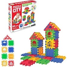 Dede Oyuncak Dede Puzzle City 64 Parça (4 Adet)