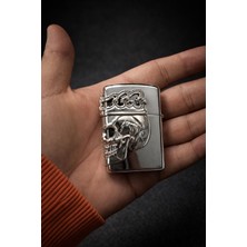 (Zippo) Modeli Benzinli Çakmak+Benzin+Fitil+Taş