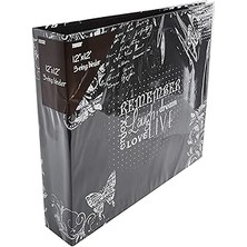 SHC4200 Photo Albums Fotoğraf Albümleri T-12CHLK/R 3 Halkalı Baskılı Kara Tahta Tasarım Cilt Hatırl