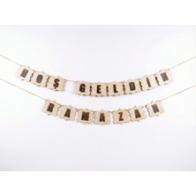 Tahtagurusu Lazer Kesim Ahşap Ramazan Süsü - Hoşgeldin Ramazan Dekoratif Duvar Yazısı