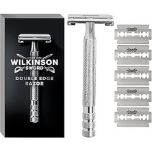 SHC4200 Wilkinson Sword Klasik Yüksek Kaliteli Tıraş Rendesi, Tam Metalden 5 Çift Ağzı Dahil