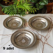Dmt Copper Home 18 cm 9 Adet Krom Çelik Beyran ve Yemek Tabağı – 430 Kalite Paslanmaz Servis Tabağı