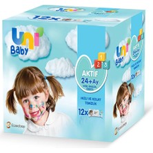 Uni Baby 4 Adet Aktif Bebek Islak Mendil 24+ Ay 12X52 Adet 1 Adet