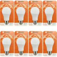 Avarson (8 Adet) Osaka 12W (90W) Beyaz Işık (6500K) E27 Duylu (Kalın Duy) LED Ampul