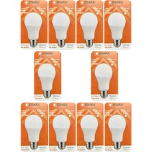 Avarson (10 Adet) Osaka 12W (90W) Beyaz Işık (6500K) E27 Duylu (Kalın Duy) LED Ampul