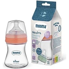 Mooma Neutra Tritan Biberon 150 ml 0-6 Ay Yavaş Akış Mercan Pembe