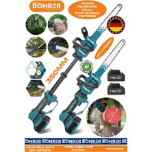 Böhrer BA011139M ÇİFT AKÜLÜ TELESKOPİK UZATMA ÖZELLİKLİ 12 İNÇ 30CM ORJİNAL 21V 3AH AKÜLÜ BUDAMA TESTERESİ