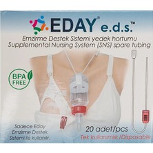 Eday Emzirme Destek Sistemi Yedek Hortum 20 Adet (4 Adet) BPA Free Tek Kullanımlık Özellikli