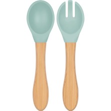 OiOi Mama Kaşığı + Çatal - River Green (5 Adet)