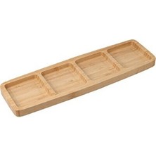 Koopman 4 Hazneli Ahşap Tabak 330 x 100 x 18 mm 4 Adet