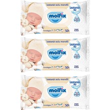 4 Adet Molfix Islak Mendil Izotonik 3X50'LI Yenidoğan 1 Adet