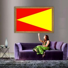 Lioncraft Babür Imparatorluğu Devleti Bayrağı  Tablo, Çerçeveli Cam Tablo 60X90 cm