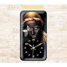 SHC4200 Galaxy Bombeli Camlı Afrikalı Kadın Saat, Çok Renkli, 26X47CM