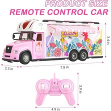 Luminoo Kumandalı Mural Desenli Pembe Karavan Eğlenceli Araç Açılır Kapı 2.4ghz Sesli Işıklı