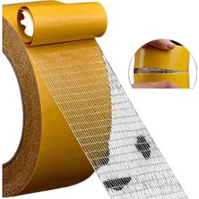 Vipfoni Geniş 10 Metre * 5 cm Çift Taraflı Süper Güçlü Yapışkan Yapıştırıcı Bant Isıya Dayanıklı