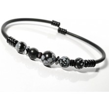 Moncuk Design Obsidyen Taşlı Yaylı Bileklik – Koruma, Denge ve Güçlü Bir Stil