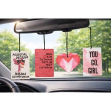 Oto Kokucum Sloganlı Asmalı Oto Ayna Kokusu 4 Lü Set