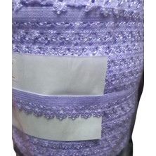 Çamaşır Lastiği Dantelli 1 cm 1 Metre Lila