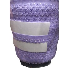 Çamaşır Lastiği Dantelli 1 cm 75 Metre 1 Top Açık Mor