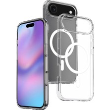 Ceponya iPhone 17 Air Kılıf Magsafe Şarj Özellikli Şeffaf Sert Pc Embos Kapak