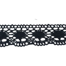 Kopanaki Dantel En 5 cm Badem Model Siyah 5 Metre