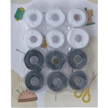 Masura Ipli 12'li Plastik Siyah-Beyaz