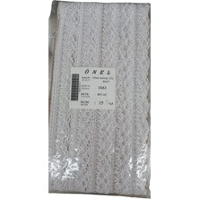 Dantel Polyester Sanal Tül Bant Beyaz 15 Metre En 6 cm ON-1661-B