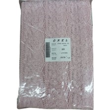 Dantel Polyester Sanal Tül Bant Açık Pembe 18,50 Metre En 6 cm On-60-P