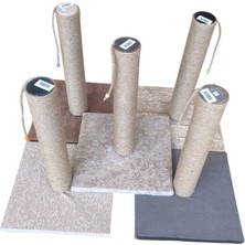 Indispensablely Kare Tabanlı Doğal Jut Kedi Tırmalama Tahtası 40 cm Karışık