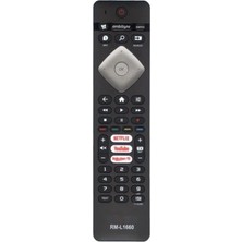 Philips RM-L1660 Uyumlu Netflix, Rakuten, Youtube ve Tv Için Tuşlu Kumanda
