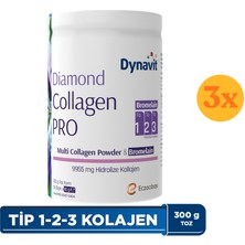 Dynavit Diamond Multi Collagen&bromelain (Ananas Ekstresi) 300G Toz - 3 Adet (900 Gr)