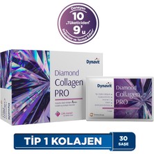 Dynavit Diamond Collagen Pro 30 Saşe - Hidrolize Peptit Tip 1 Balık Kolajeni, Biotin - Dezenfektan Hediyeli (%72 Alkol)