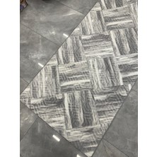 Merinos Halı Merinos Embos Halı Ofelya Gri Kaymaz Taban Yolluk Makinede Yıkanabilir Halı