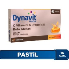 Dynavit Herbal C Vitamini, Propolis & Beta Glukan 16 Pastil - Bağışıklık - C Vit, Propolis, Beta Glukan