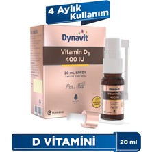 Dynavit Vitamin D3 400 IU 20 ml Sprey - Bağışıklık & Kas & Kemik - Takviye Edici Gıda
