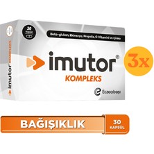 İmutor Imutor Kompleks 30 Kapsül – Bağışıklık Destek - 3 Adet (90 Kapsül) - Dezenfektan Hediyeli (%72 Alkol)