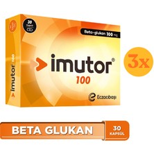 İmutor Imutor 100 30 Kapsül - Beta Glukan - 3 Adet (90 Kapsül)