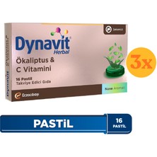 Dynavit Herbal Ökaliptus & C Vitamini 16 Pastil - 3 Adet (48 Pastil)